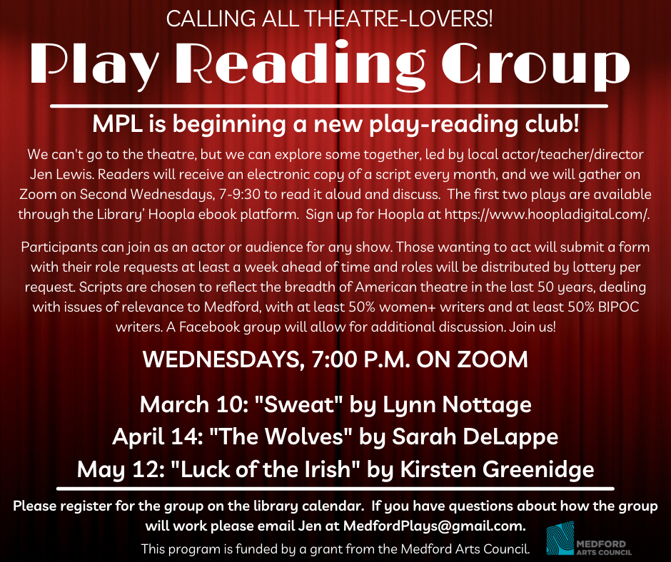 Play Reading Group Zoom event image