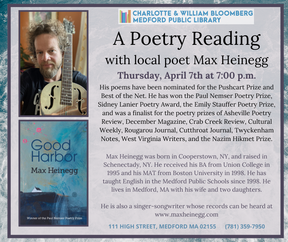 Poetry Reading with Max Heinegg image