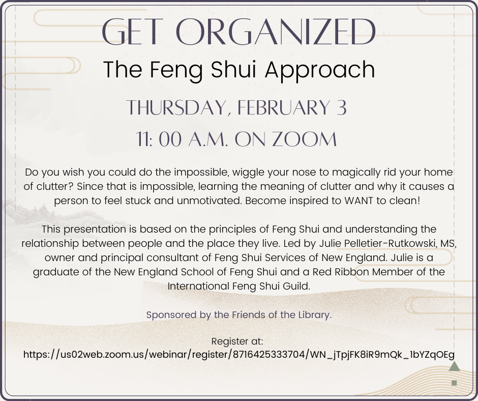 Get Organized: The Feng Shui Approach event image