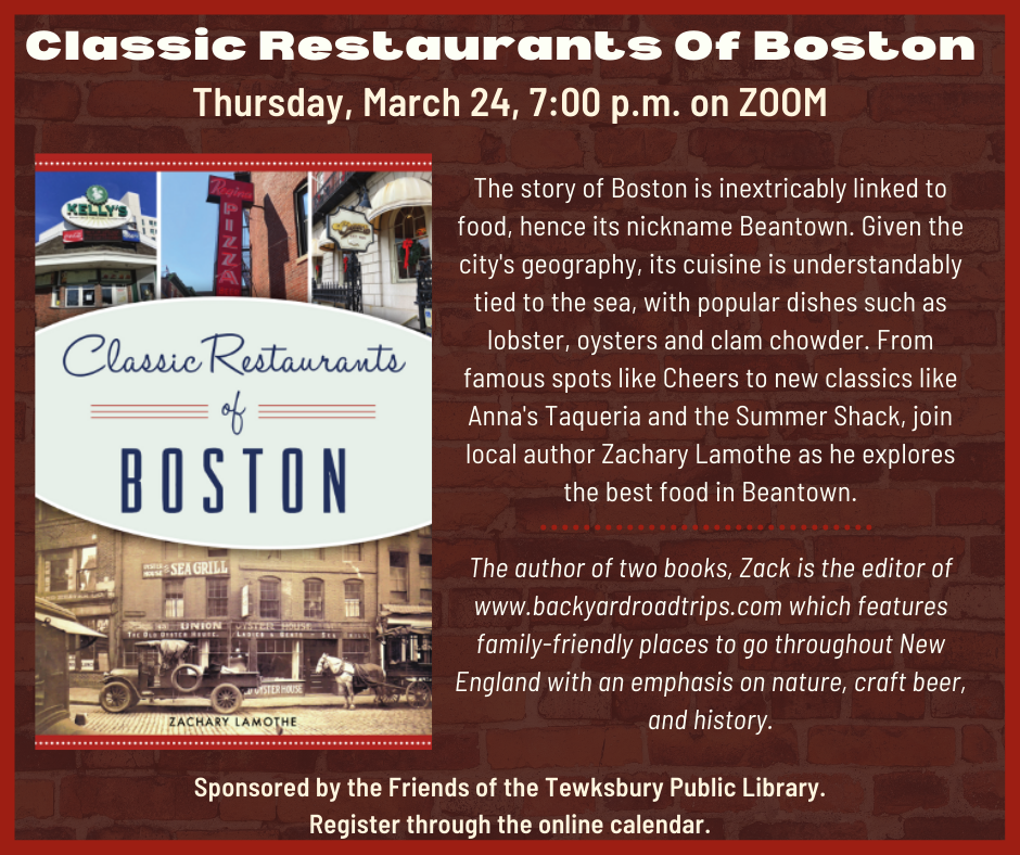 Classic Restaurants of Boston ZOOM event image