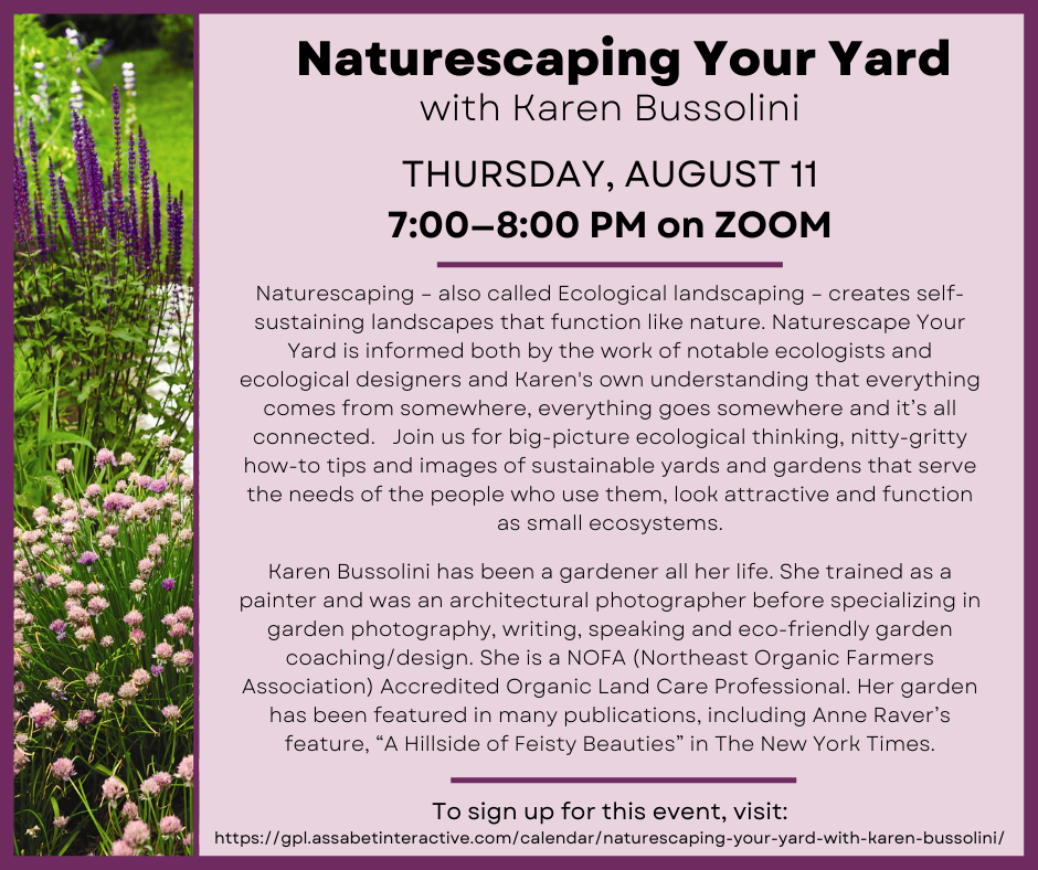 Naturescaping your yard ZOOM event image