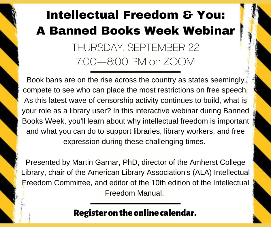 Intellectual Freedom & You -- A Banned Books Week Webinar