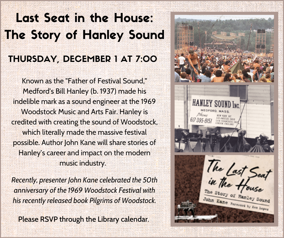 "Last Seat in the House: The Story of Hanley Sound" event