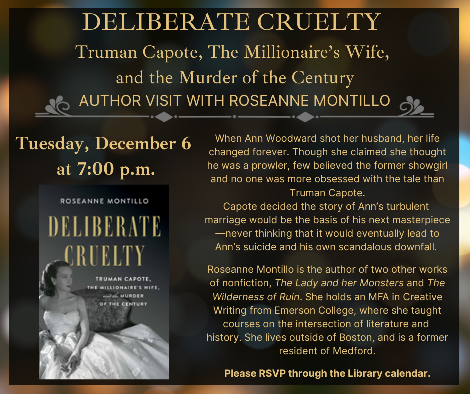 "Deliberate Cruelty" Author Event