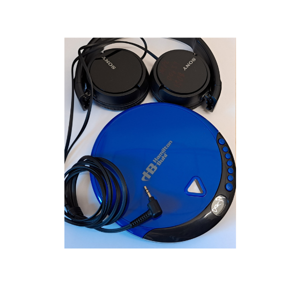 cd player and headset
