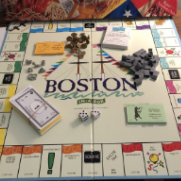 image of boston in a box oboard game with piece on it