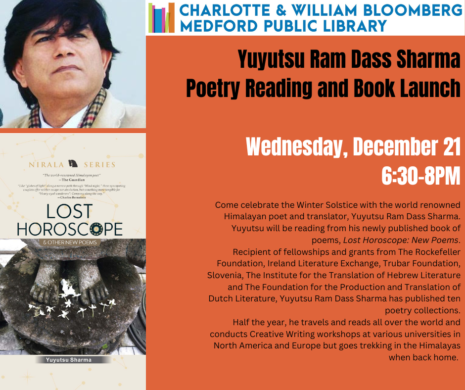 Poetry Reading Yuyutsu Ram Dass Sharma December 21 6:30-8pm