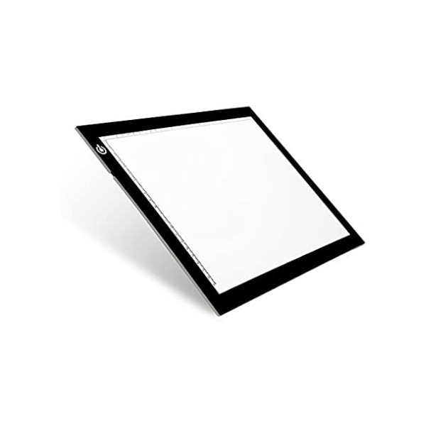 image of artist tracing light box