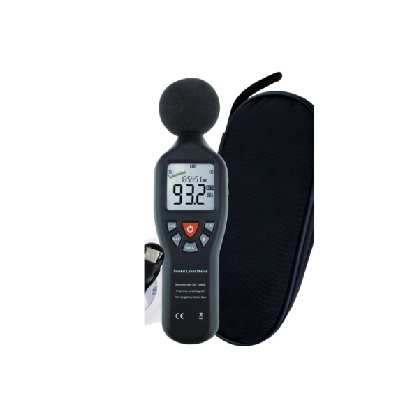 image of sound meter with case