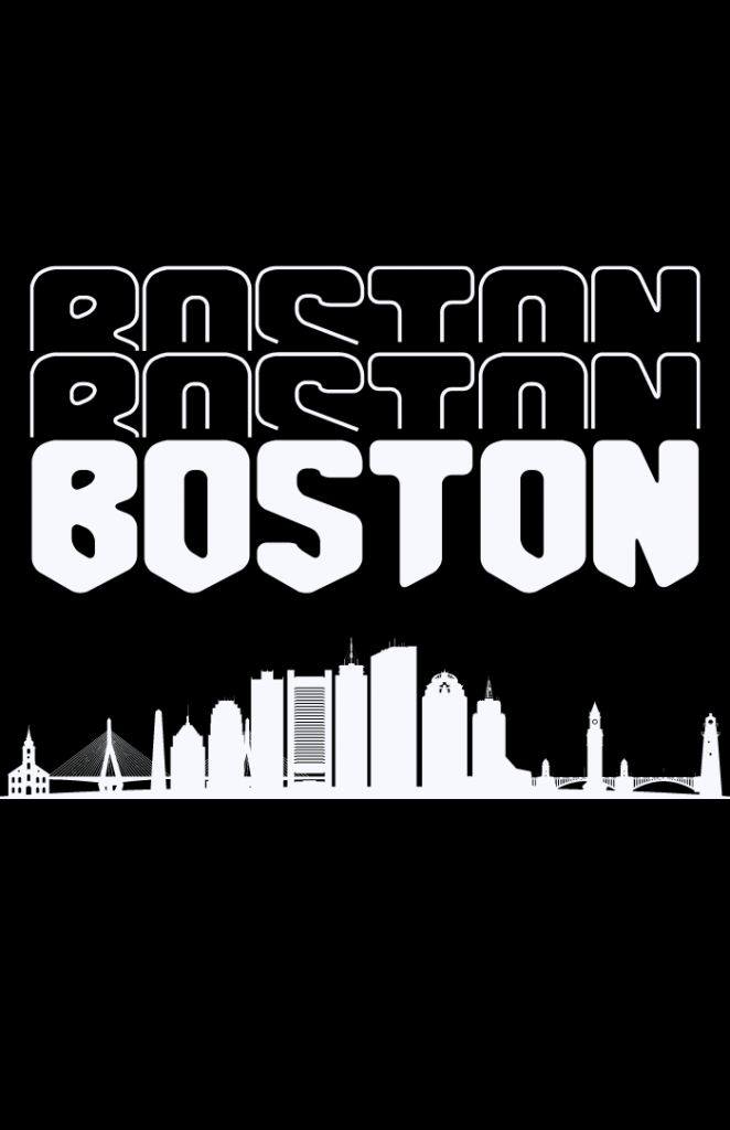 image of skyline with text reading boston x3