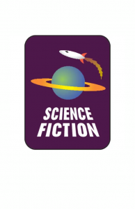 image of sci fi fantasy spine label