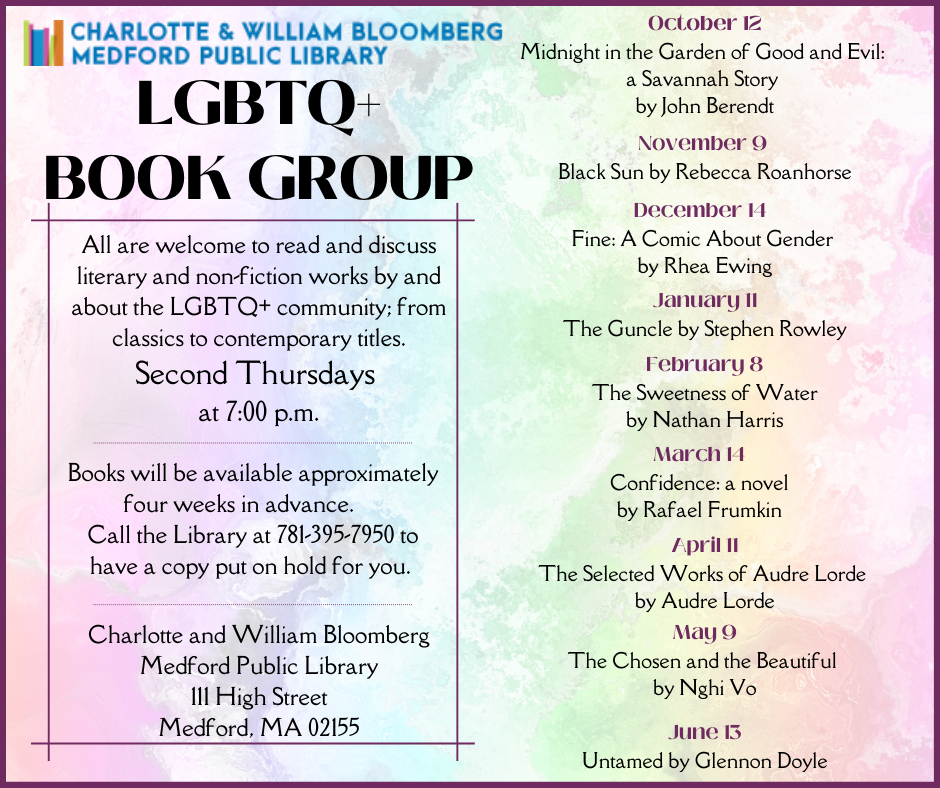 LGBTQ+ Book Group 2023-24 image