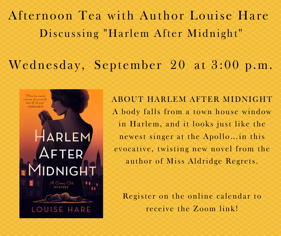 Afternoon Tea with Louise Hare ON ZOOM image