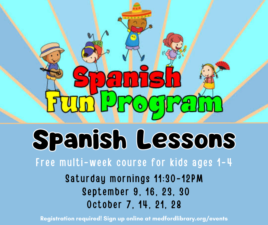 Spanish Fun Time fall flyer. Spanish lessons for kids ages 1-4.