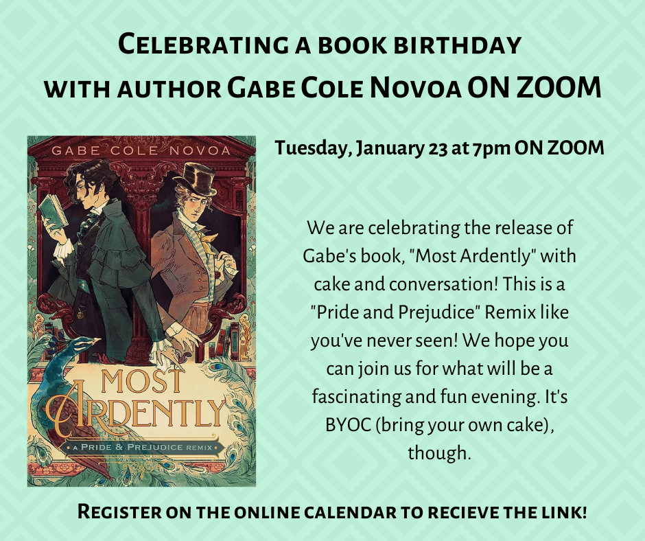 Gabe Cole Novoa author talk ON ZOOM event image