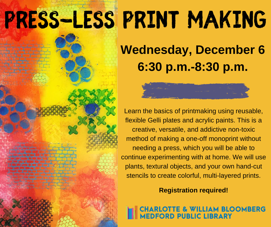 Press-less Print Making event image