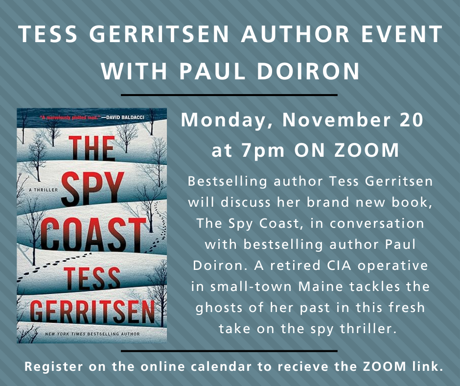 Tess Gerritsen Author Event ON ZOOM image