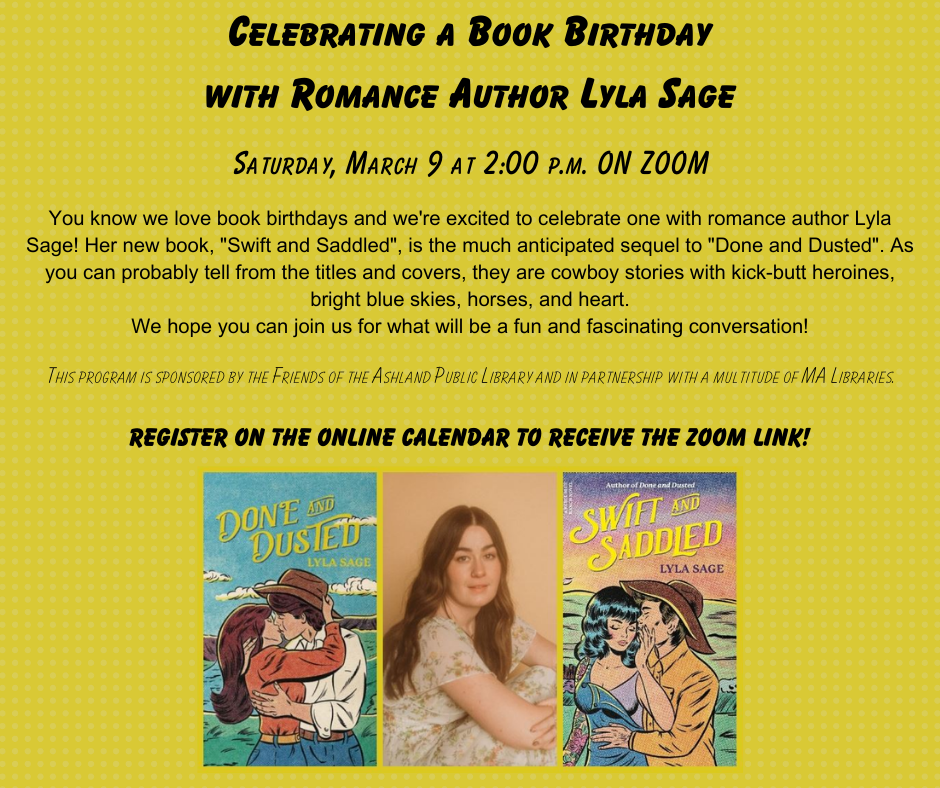 Celebrating a Book Birthday with Romance Author Lyla Sage ON ZOOM event image