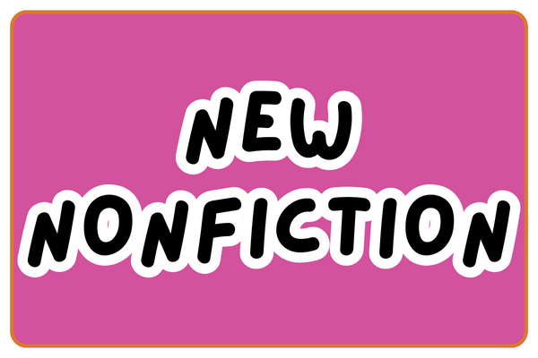 pink and orange new nonfiction button
