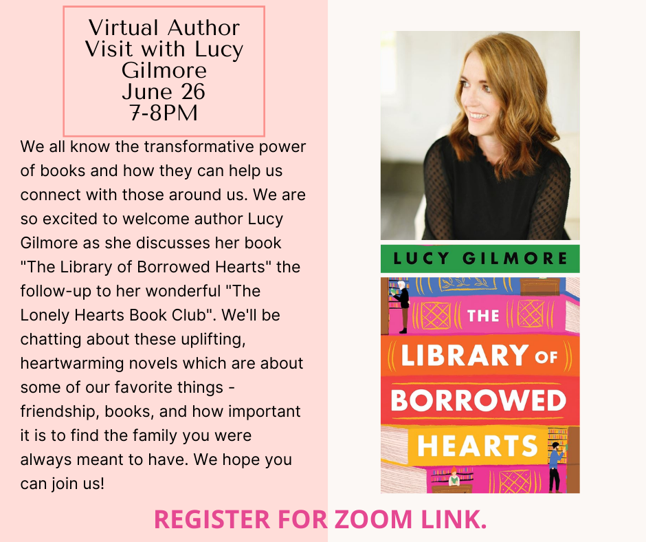 ZOOM: Virtual Author Visit with Lucy Gilmore event image.