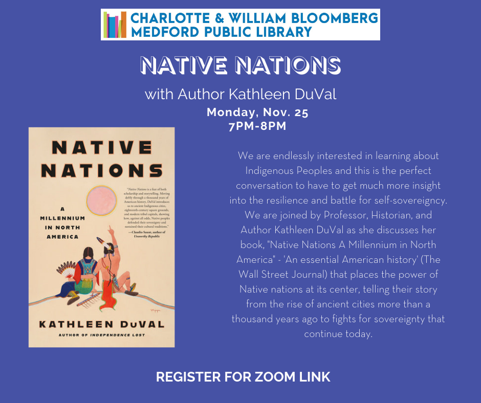 native nations author talk with kathleen duval nov. 25 7pm. click the link below to register for the zoom link