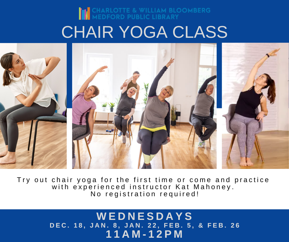 Try out chair yoga for the first time or come and practice with experienced instructor Kat Mahoney. No registration required!