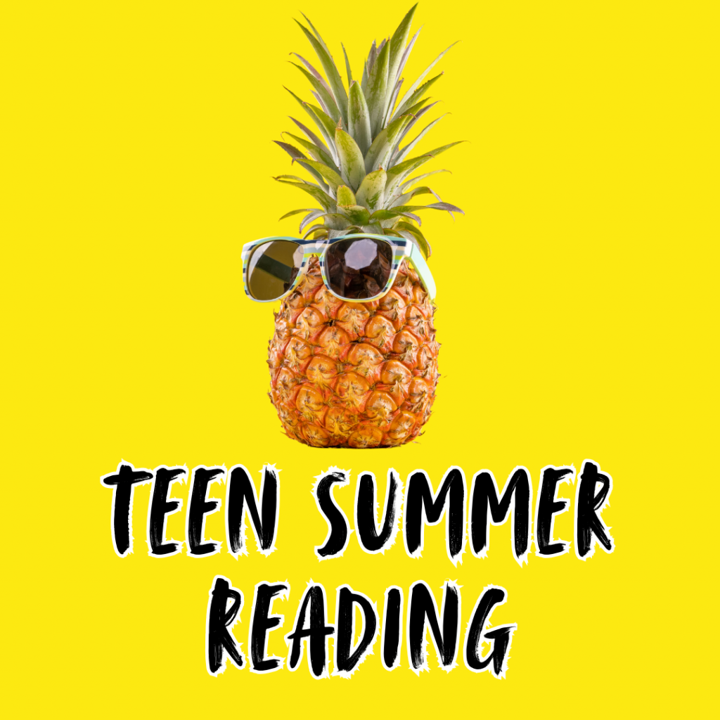 Pineapple with sunglasses on a yellow background