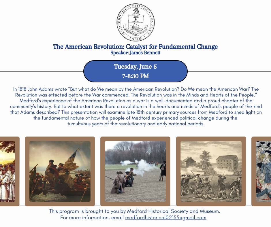 MHSM Program: The American Revolution: A Catalyst for Change event image.
