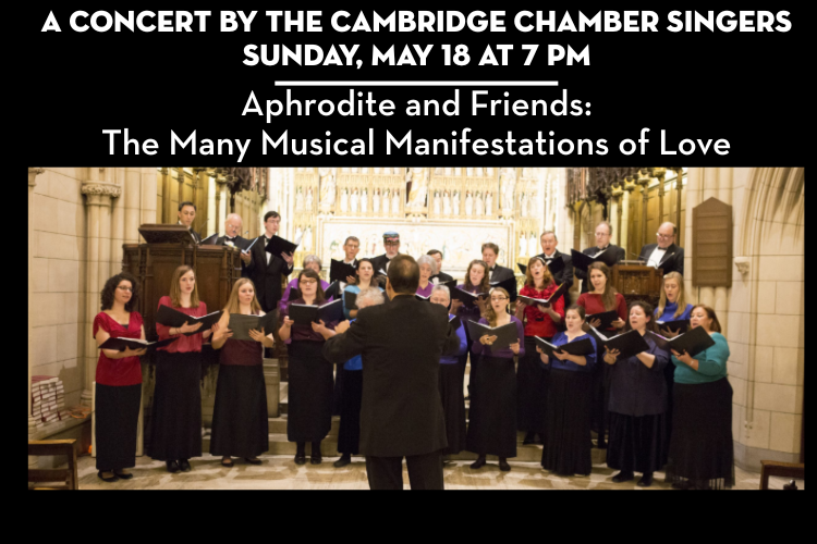 Cambridge Chamber Singers concert at the library on Sunday, May 19